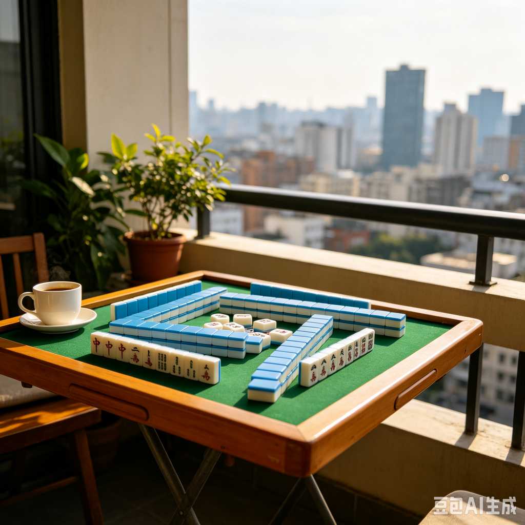 blue mahjong tiles